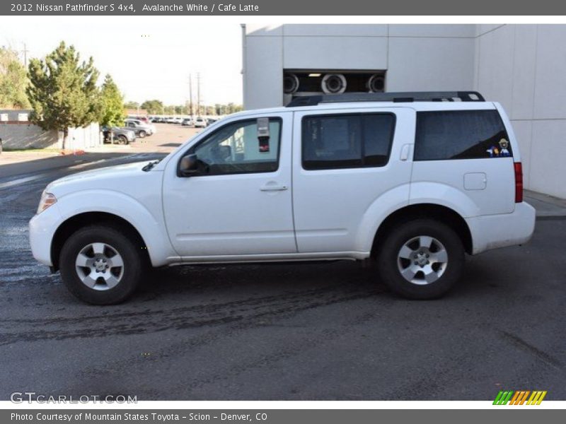 Avalanche White / Cafe Latte 2012 Nissan Pathfinder S 4x4