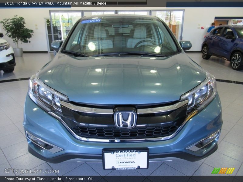 Mountain Air Metallic / Beige 2016 Honda CR-V EX AWD