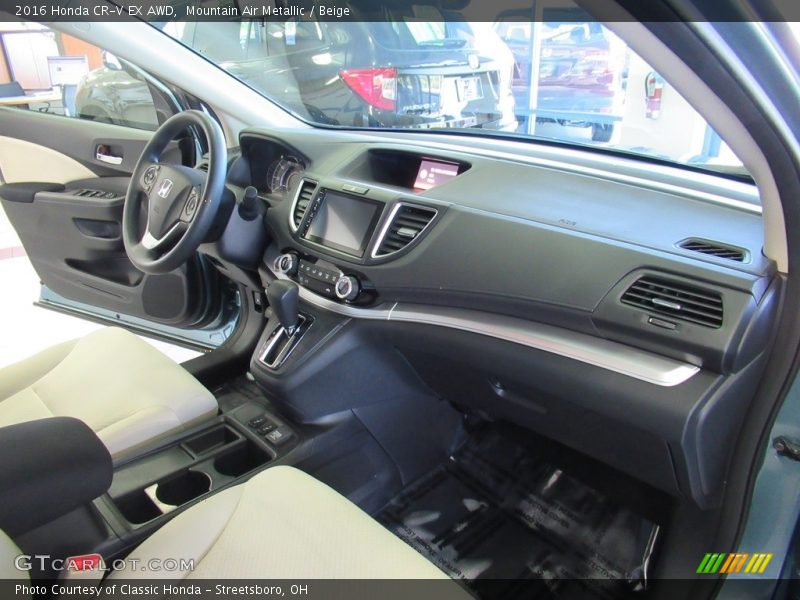 Mountain Air Metallic / Beige 2016 Honda CR-V EX AWD