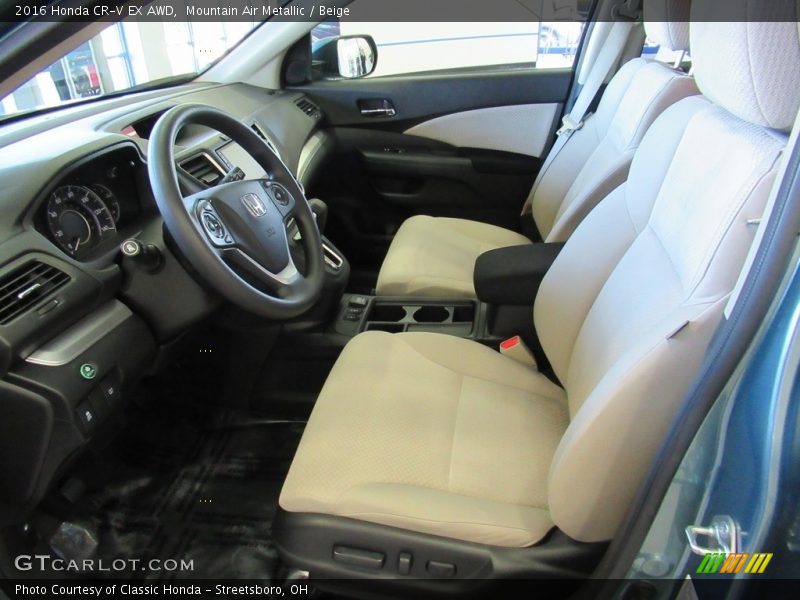 Mountain Air Metallic / Beige 2016 Honda CR-V EX AWD