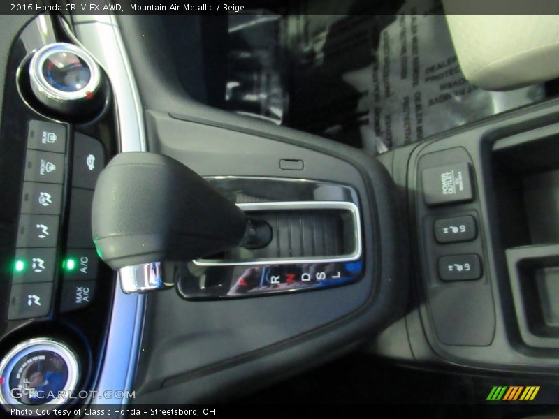 Mountain Air Metallic / Beige 2016 Honda CR-V EX AWD