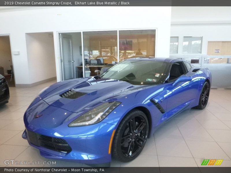 Elkhart Lake Blue Metallic / Black 2019 Chevrolet Corvette Stingray Coupe