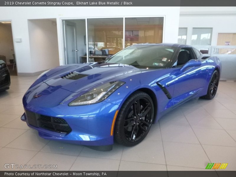 Elkhart Lake Blue Metallic / Black 2019 Chevrolet Corvette Stingray Coupe