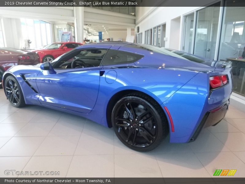 Elkhart Lake Blue Metallic / Black 2019 Chevrolet Corvette Stingray Coupe