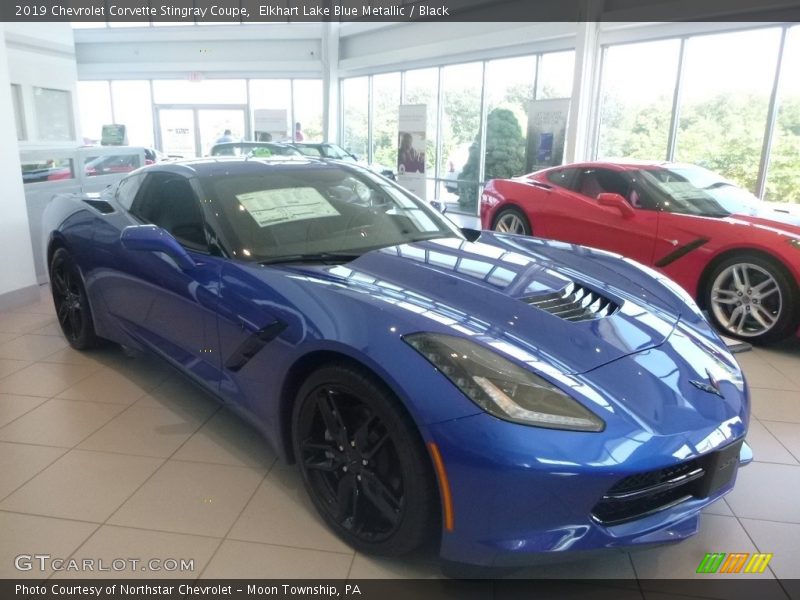 Elkhart Lake Blue Metallic / Black 2019 Chevrolet Corvette Stingray Coupe