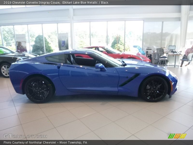 Elkhart Lake Blue Metallic / Black 2019 Chevrolet Corvette Stingray Coupe