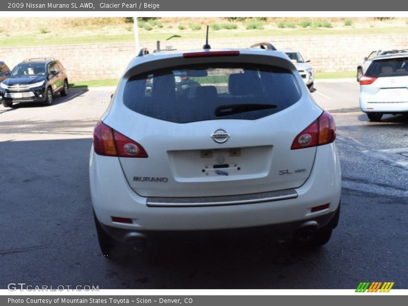 Glacier Pearl / Beige 2009 Nissan Murano SL AWD