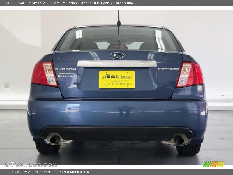 Marine Blue Pearl / Carbon Black 2011 Subaru Impreza 2.5i Premium Sedan