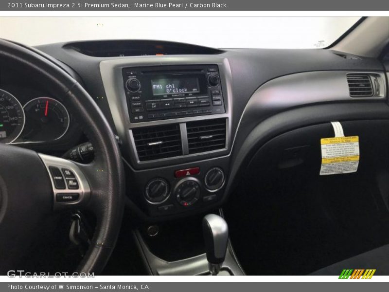 Marine Blue Pearl / Carbon Black 2011 Subaru Impreza 2.5i Premium Sedan