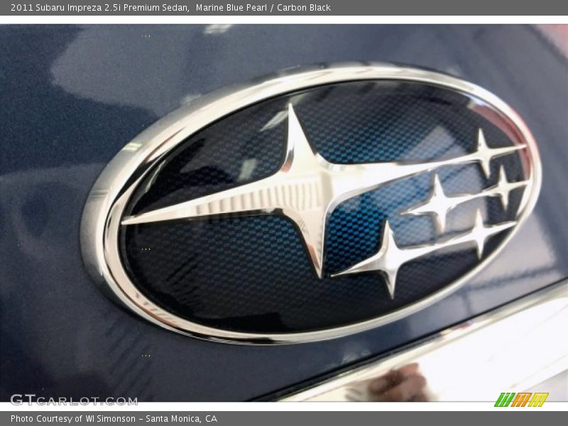 Marine Blue Pearl / Carbon Black 2011 Subaru Impreza 2.5i Premium Sedan