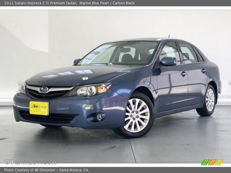 Marine Blue Pearl / Carbon Black 2011 Subaru Impreza 2.5i Premium Sedan