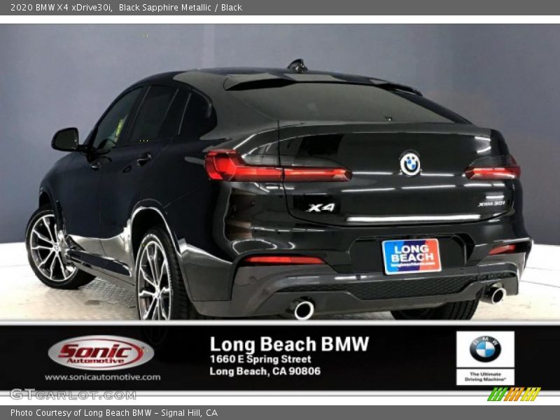 Black Sapphire Metallic / Black 2020 BMW X4 xDrive30i