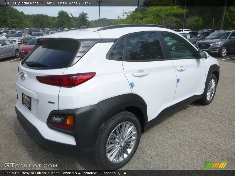 Chalk White / Black 2020 Hyundai Kona SEL AWD