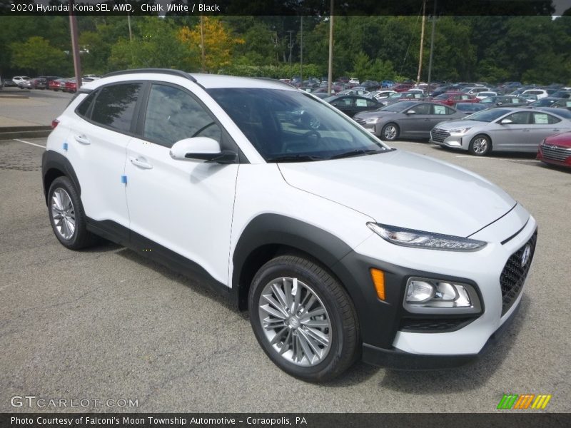 Chalk White / Black 2020 Hyundai Kona SEL AWD
