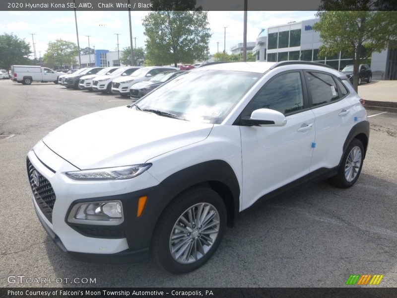 Chalk White / Black 2020 Hyundai Kona SEL AWD