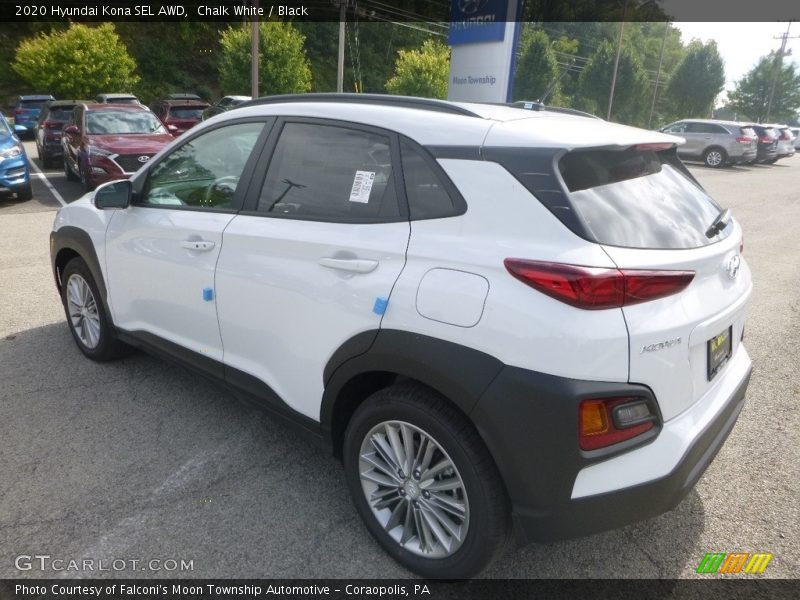 Chalk White / Black 2020 Hyundai Kona SEL AWD