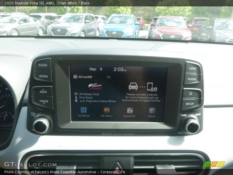 Chalk White / Black 2020 Hyundai Kona SEL AWD