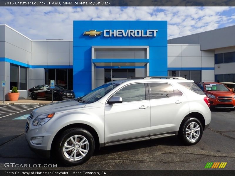 Silver Ice Metallic / Jet Black 2016 Chevrolet Equinox LT AWD