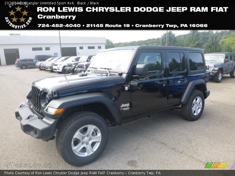 Black / Black 2020 Jeep Wrangler Unlimited Sport 4x4