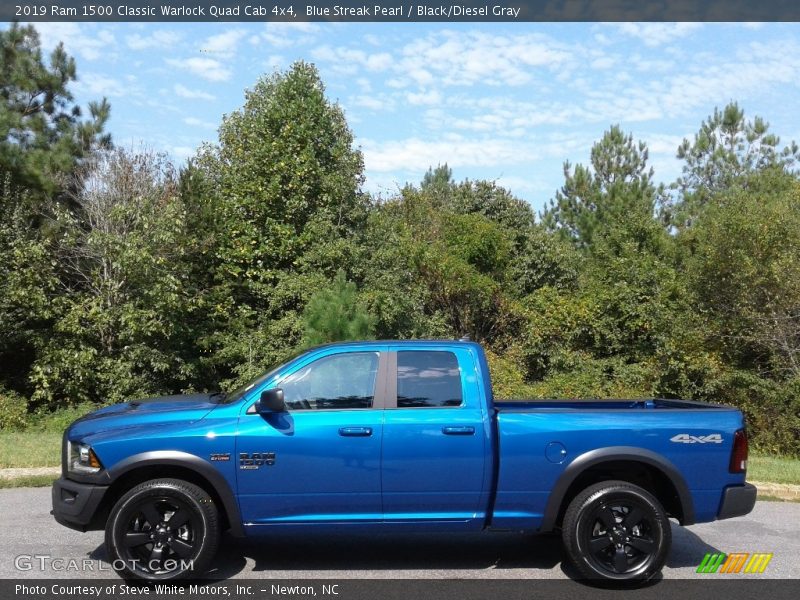  2019 1500 Classic Warlock Quad Cab 4x4 Blue Streak Pearl