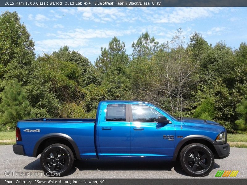  2019 1500 Classic Warlock Quad Cab 4x4 Blue Streak Pearl