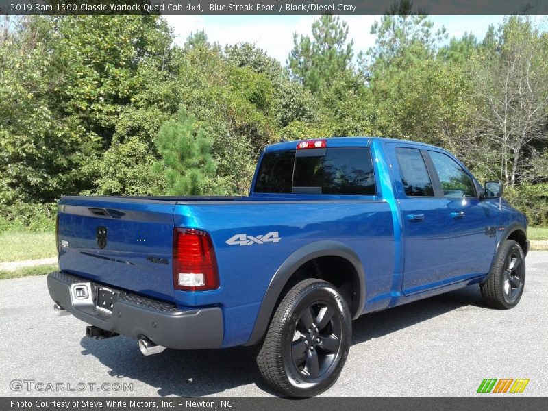 Blue Streak Pearl / Black/Diesel Gray 2019 Ram 1500 Classic Warlock Quad Cab 4x4
