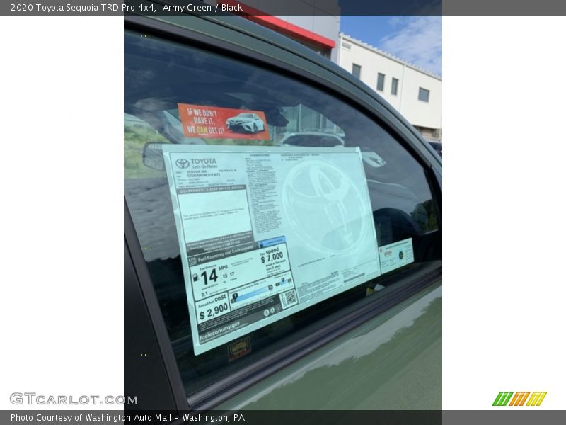  2020 Sequoia TRD Pro 4x4 Window Sticker