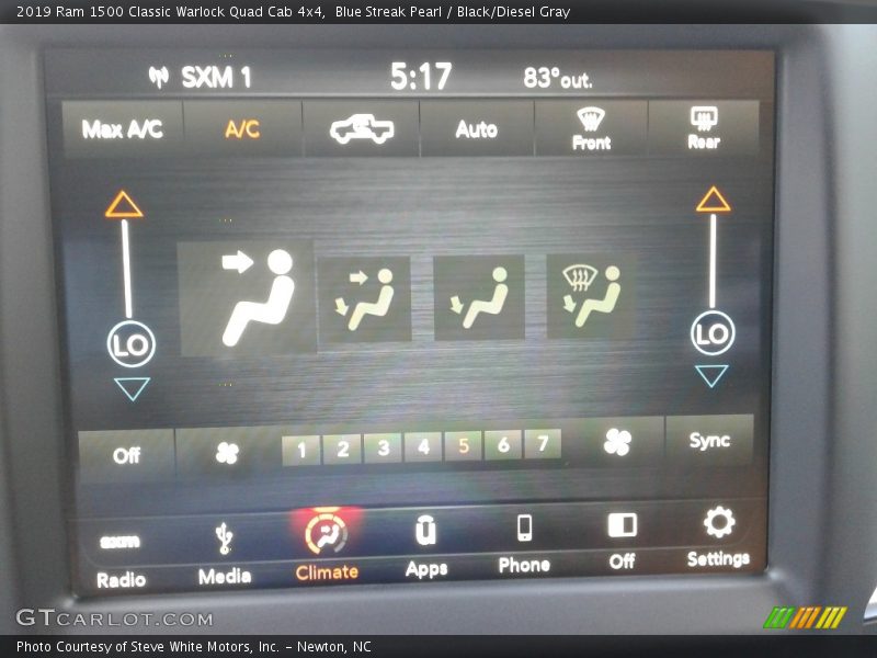Controls of 2019 1500 Classic Warlock Quad Cab 4x4