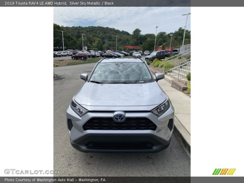 Silver Sky Metallic / Black 2019 Toyota RAV4 LE AWD Hybrid