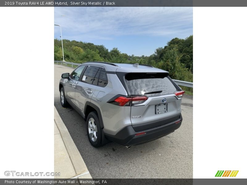 Silver Sky Metallic / Black 2019 Toyota RAV4 LE AWD Hybrid