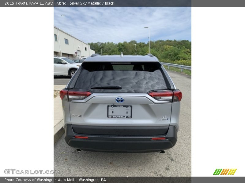 Silver Sky Metallic / Black 2019 Toyota RAV4 LE AWD Hybrid