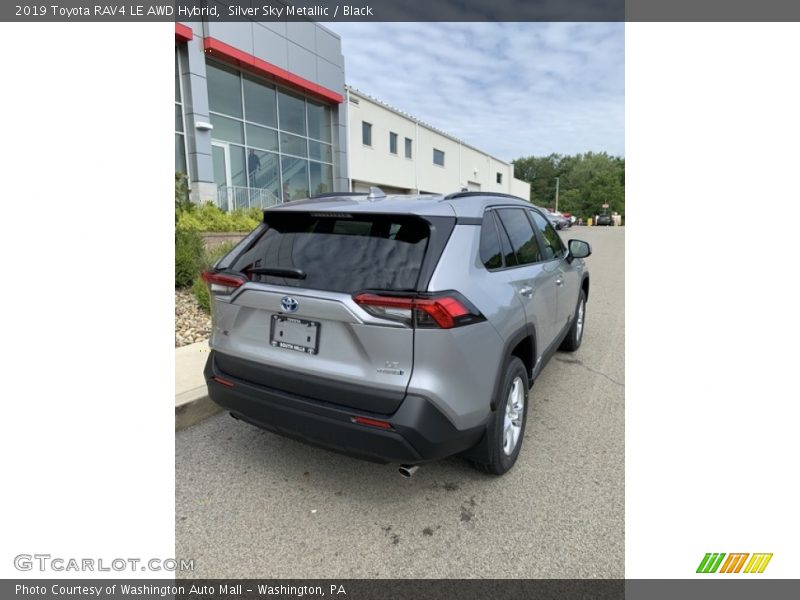 Silver Sky Metallic / Black 2019 Toyota RAV4 LE AWD Hybrid