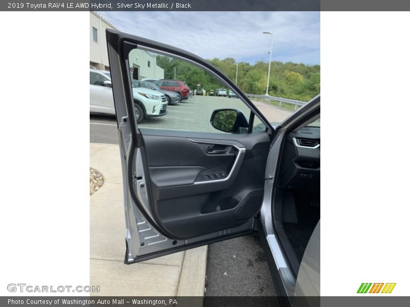 Silver Sky Metallic / Black 2019 Toyota RAV4 LE AWD Hybrid