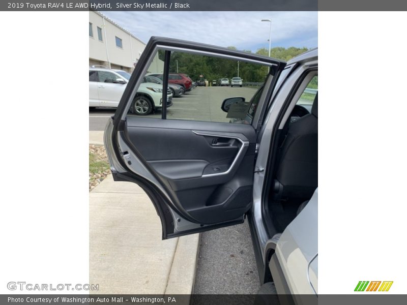 Silver Sky Metallic / Black 2019 Toyota RAV4 LE AWD Hybrid