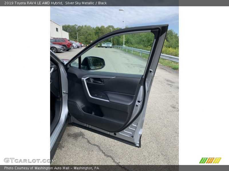 Silver Sky Metallic / Black 2019 Toyota RAV4 LE AWD Hybrid