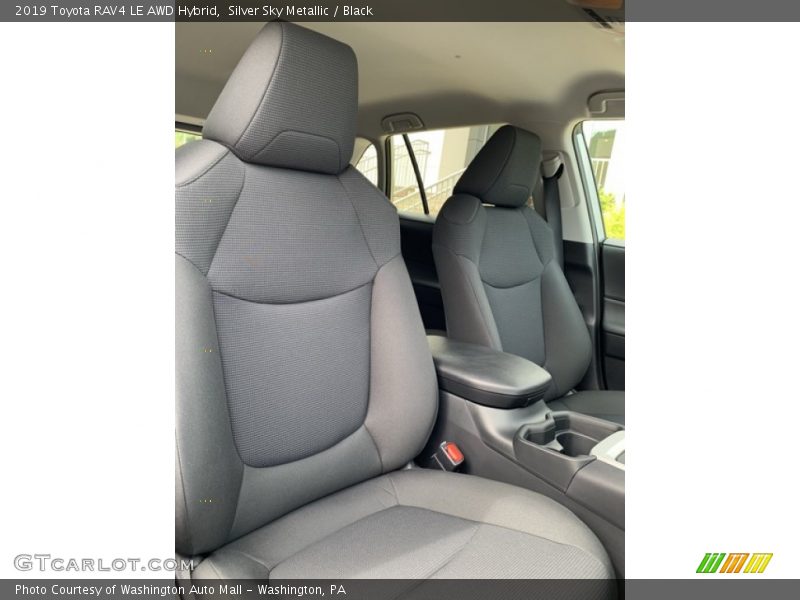 Silver Sky Metallic / Black 2019 Toyota RAV4 LE AWD Hybrid