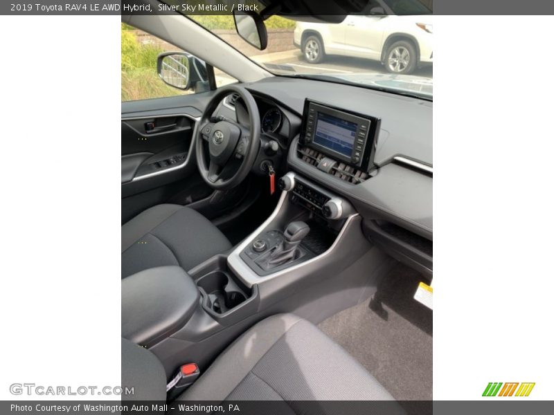 Silver Sky Metallic / Black 2019 Toyota RAV4 LE AWD Hybrid