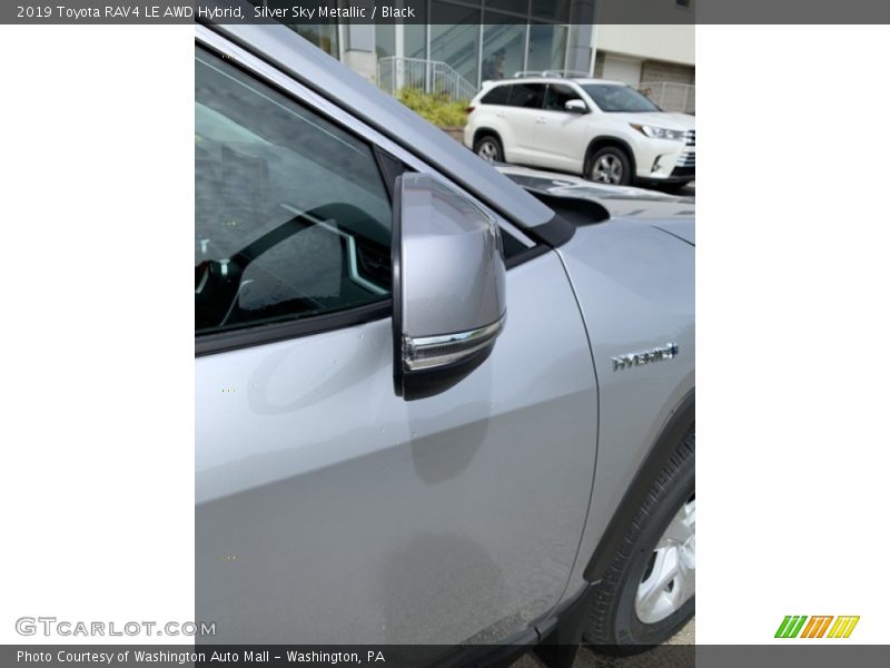 Silver Sky Metallic / Black 2019 Toyota RAV4 LE AWD Hybrid