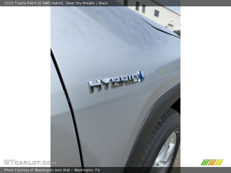 Silver Sky Metallic / Black 2019 Toyota RAV4 LE AWD Hybrid