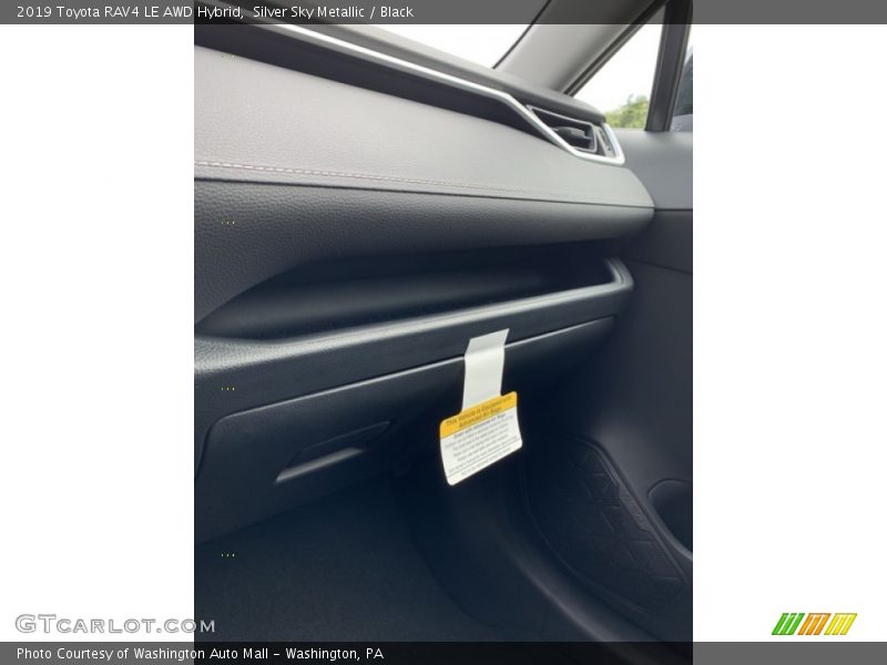 Silver Sky Metallic / Black 2019 Toyota RAV4 LE AWD Hybrid