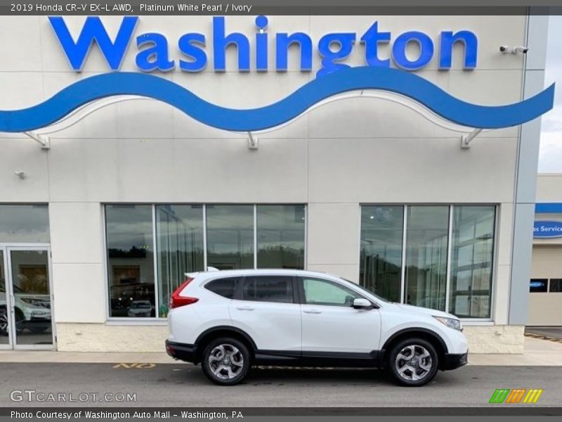 Platinum White Pearl / Ivory 2019 Honda CR-V EX-L AWD