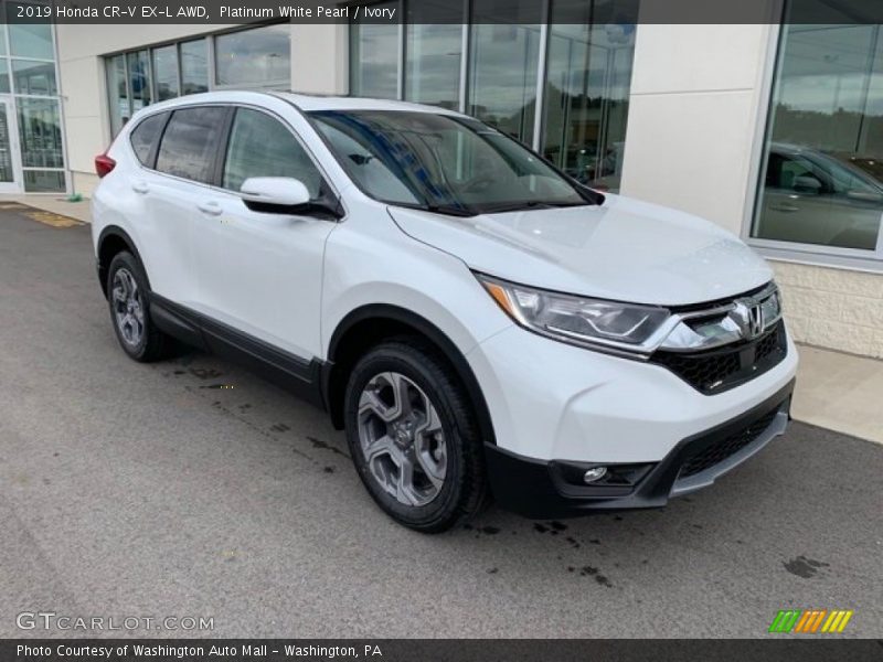 Platinum White Pearl / Ivory 2019 Honda CR-V EX-L AWD