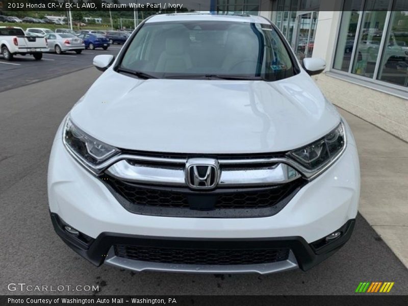Platinum White Pearl / Ivory 2019 Honda CR-V EX-L AWD
