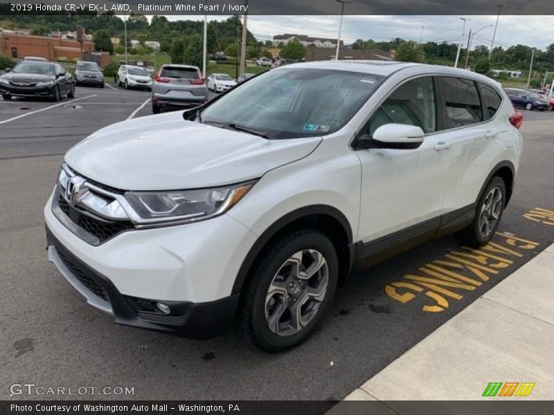 Platinum White Pearl / Ivory 2019 Honda CR-V EX-L AWD