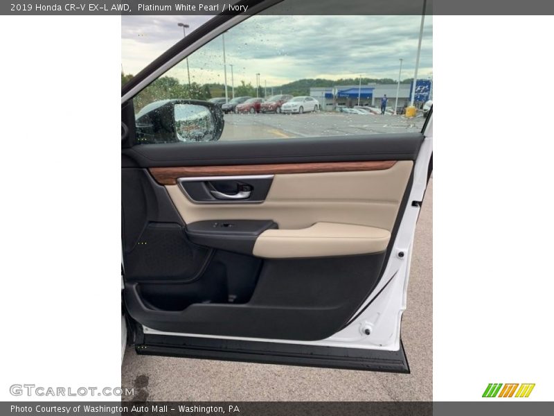 Platinum White Pearl / Ivory 2019 Honda CR-V EX-L AWD
