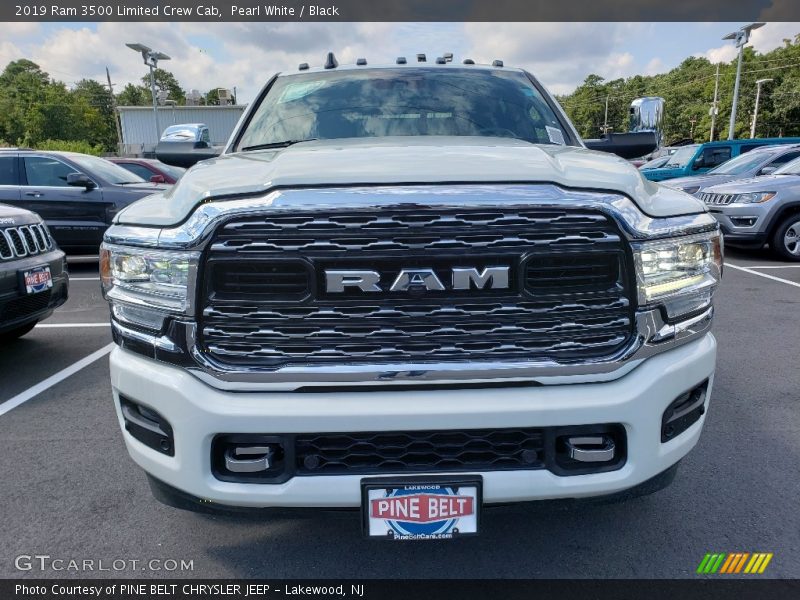 Pearl White / Black 2019 Ram 3500 Limited Crew Cab