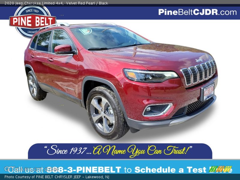 Velvet Red Pearl / Black 2020 Jeep Cherokee Limited 4x4