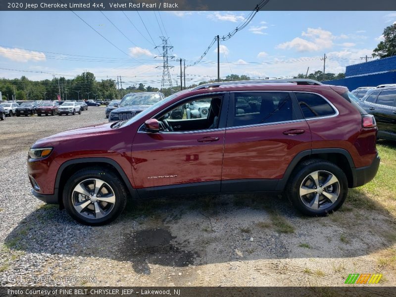 Velvet Red Pearl / Black 2020 Jeep Cherokee Limited 4x4