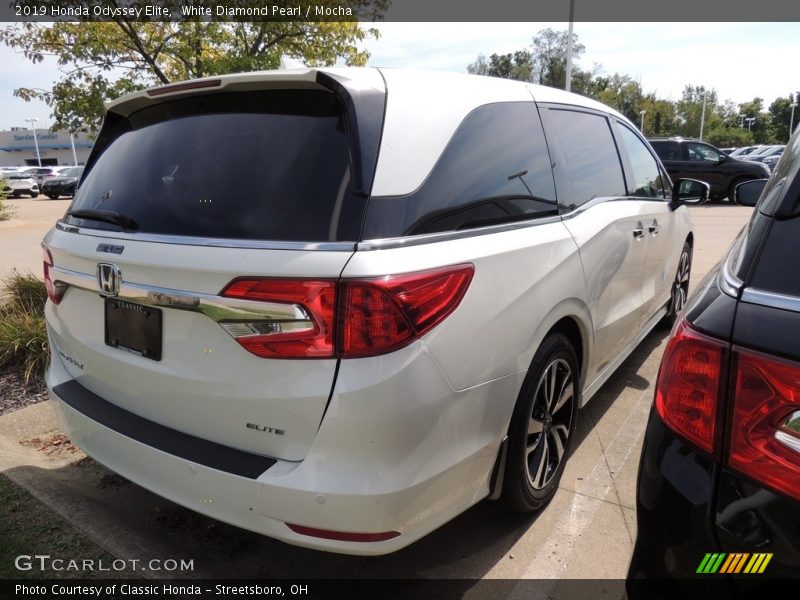 White Diamond Pearl / Mocha 2019 Honda Odyssey Elite