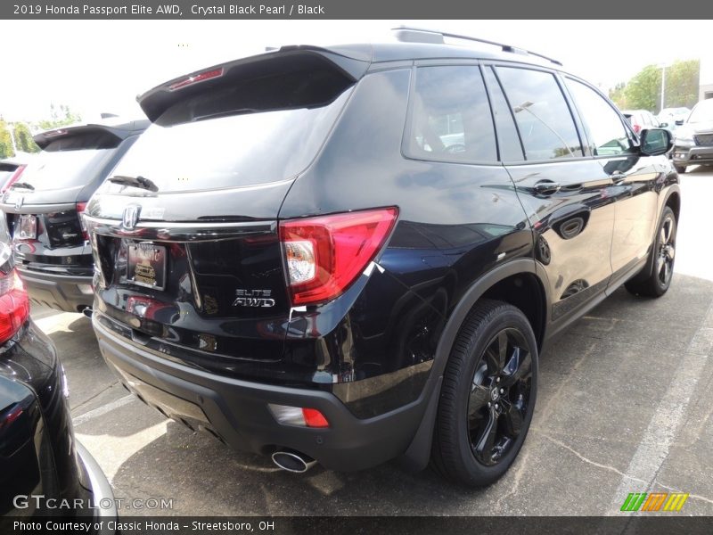 Crystal Black Pearl / Black 2019 Honda Passport Elite AWD